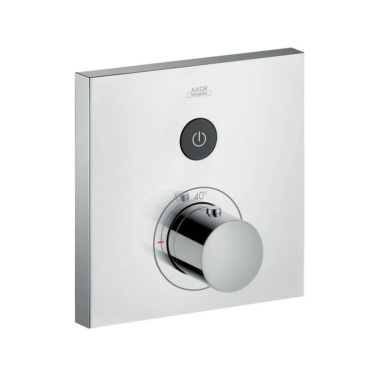 Termostato-Axor-ShowerSelect-com-botao-de-acionamento-mecanico-para-um-ponto-de-agua