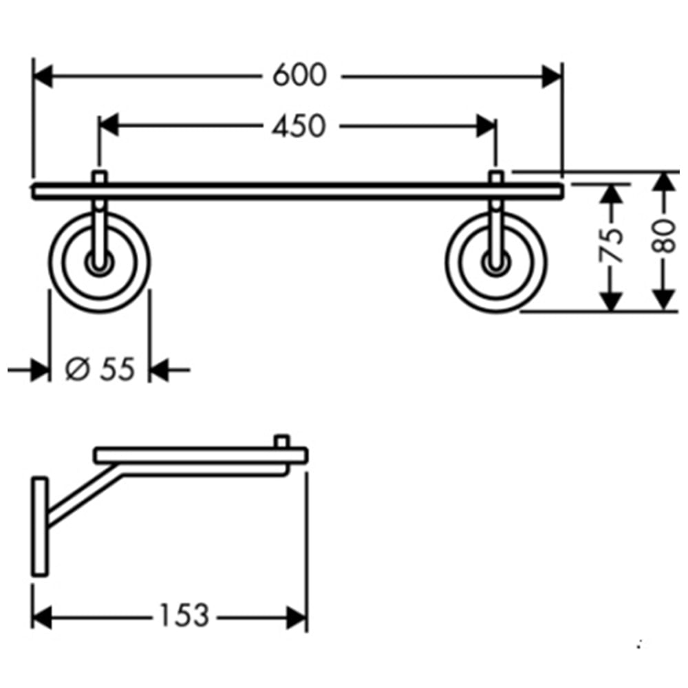 Porta Shampoo Axor Starck Cromado Hansgrohe metalbagno