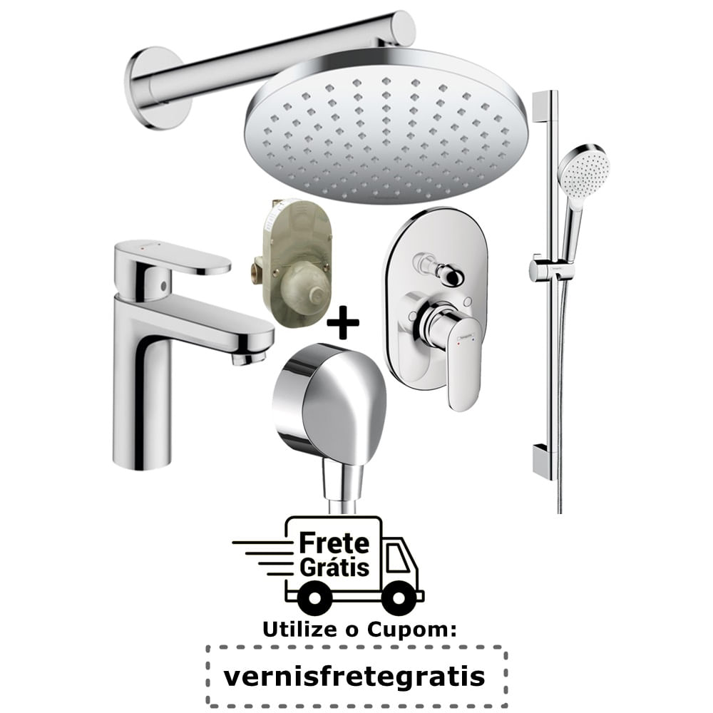 Torneira de banheira Vernis Blend Cool preta Hansgrohe